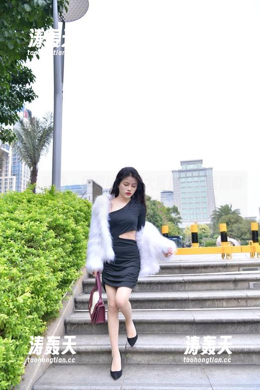 魔镜街拍 - 婷婷的灰裙大冒险：午后随意、原图绝美，薄丝的诱惑资源哦